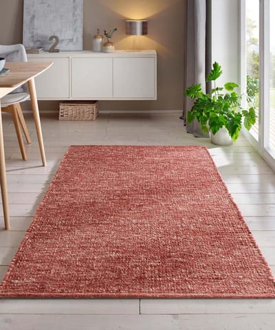 Wollen vloerkleed - Bokn rood 140x200