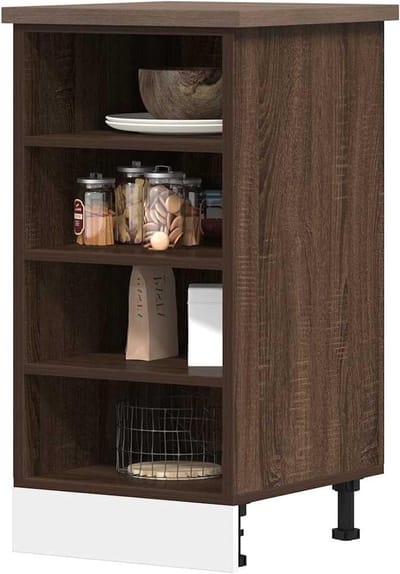 Onderkast Keuken - Opbergkast Keuken - Keuken Organiseren - Verstelbare Poten - 40 x 445 x 815 cm - Bruin Eiken