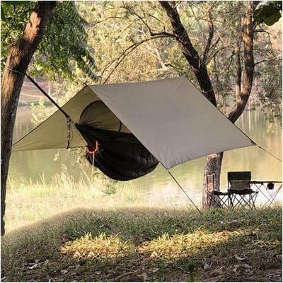 Lichtgewicht Hangmat - Kampeer Hangmat - Buiten Ontspannen - Met Muggennet - 290x145 cm - Blauw