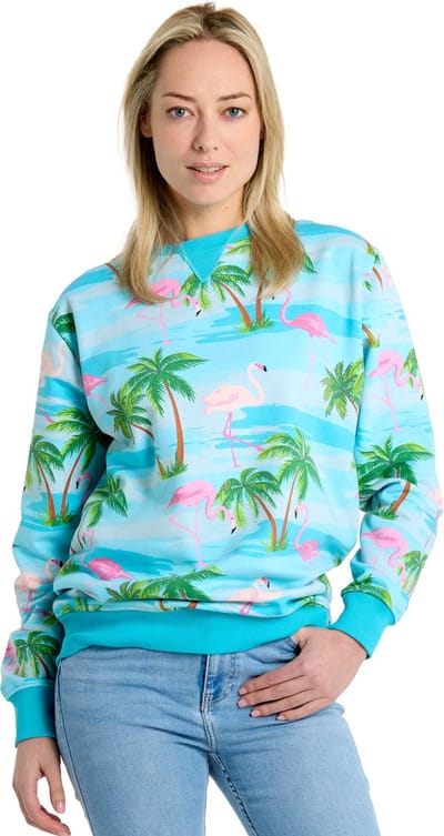 OppoSuits Flaminguy - Sweater - Carnavalskleding - Tropische Flamingo Trui - Blauw - Maat L