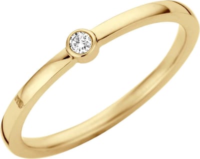 Melano friends mini cz ring - goudkleurig - dames - maat 52