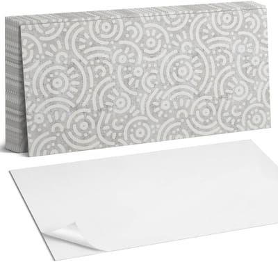 Coloray Plaktegels - Abstract lijnpatroon Zelfklevende Wandtegels - 40 cm x 20 cm - Grijs Plaktegels - 10 stuks - Rechthoek PVC Tegels - Plaktegels Badkamer - Vloertegels Zelfklevend - Vinyltegels Vloer Zelfklevend - Portugese Tegels
