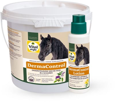 Vitalstyle DermaControl - VoordeelBundel - Paarden Supplement - Ondersteunt De Huid Bij Schuren - Met o.a. Bitterzoet & Brandnetel