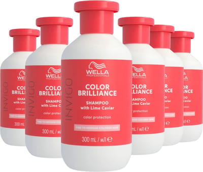 Wella Invigo Color Brilliance Shampoo Gekleurd & Fijn Haar 300ml - 6 Stuks - Voordeelverpakking