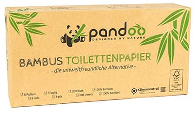 100% Bamboe Toiletpapier - Plasticvrij en Houtvrij, 3-laags en Extra Zacht - 12 Rollen à 200 Vellen
