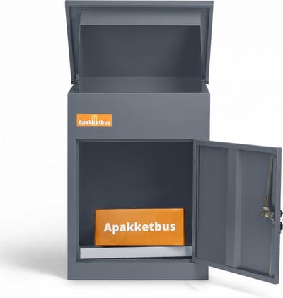 Apakketbus Compact - grijs - Pakketbrievenbus - Brievenbus - Pakketbus - muurmontage - GRATIS DEMPINGSMAT