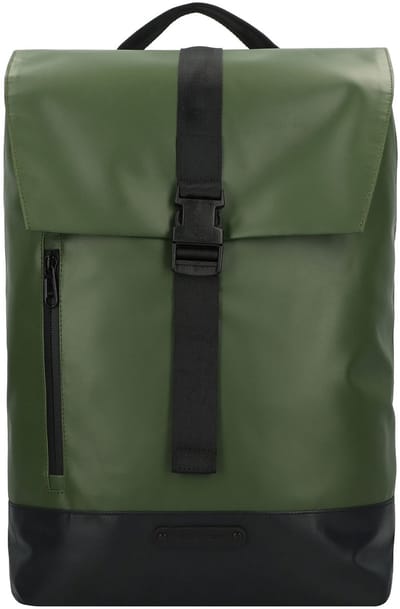 Greenburry Upcycled Tarpaulin Dagrugzak 45 cm Laptop compartiment - 46cm (18,3 duim) - olive-black