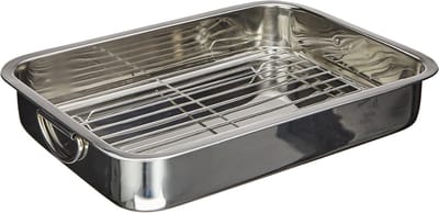 VH Supplies® Braadslede - Ovenschotel - Braadslee - 40 x 28 x 7 cm - RVS - Zilver