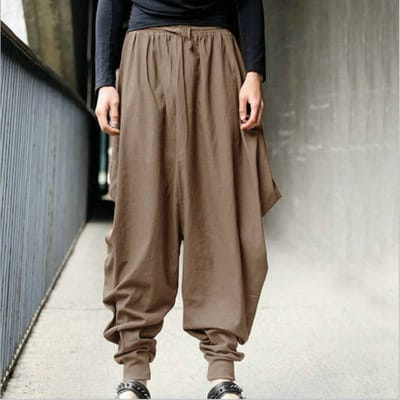 Hip Hop Punk Dansbroek Heren Hoge Elastische Taille Harem Vintage Losse Broek Oversized S-5XL S kaki