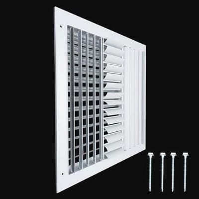 14x14 Kanaalopening Aluminium 4-Weg Verstelbare Luchttoevoerrooster met Gebogen Bladen