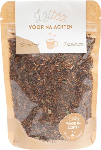 Lottea Voor na Achten thee 50 Gram Stazak - after eight, verse thee, losse thee, rooibosthee, thee cadeau, thee geschenk