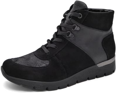 Waldläufer OrthoTritt Dames Veterboot - 626K82-304-001 Zwart - Wijdte K - Maat 5½ (38.5)