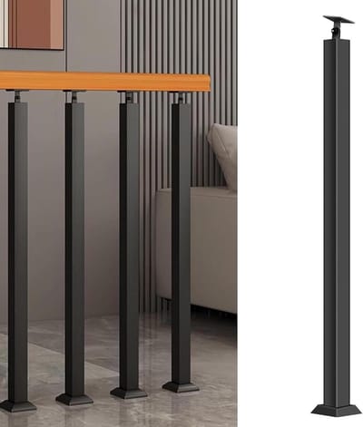 Trapleuning Balusters - Trap Spindels - Trap Versieren - Hol Dubbel Knokkel - 848 cm - Zwart