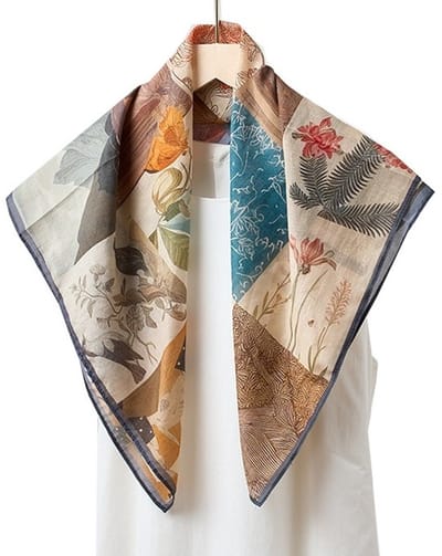 Zijde Blend Sjaal – Sjaal Dames – Vierkante Sjaal – 65 x 65 cm