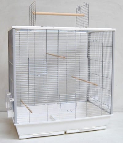 Vogelkooi Fiona Wit/chrome