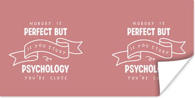Poster Psychologie - Studeren - Leren - Quotes - Onderwijs - 120x60 cm
