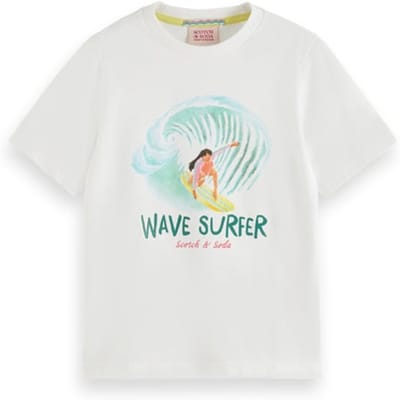Scotch & Soda Regular-fit Cotton-in-conversion T-shirt White Taglia: 4 | T-shirt Outlet | kids | Bianco