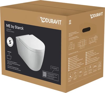 Duravit Me by starck Starck Me wandclosetpack - diepspoel - rimless - 37x57cm - met softclose closetzitting - wit