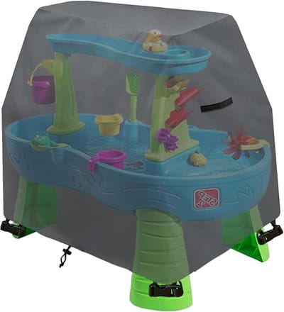 Water Tafelhoes - Zandbak Afdekking - Buiten Spelen - Anti-UV Coating - 105x65x84cm - Grijs