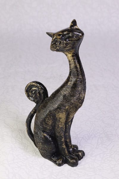 Decoratieve beeldje - kat - zwart