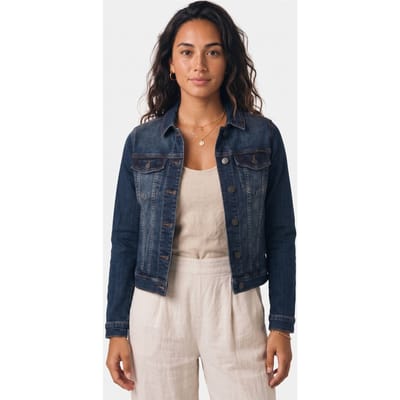 Summum Woman Basic Denim Jacket Twill Stretch Denim Dark Blue Denim Maat: 34 | Spijkerjassen Outlet | Dames | Blauw