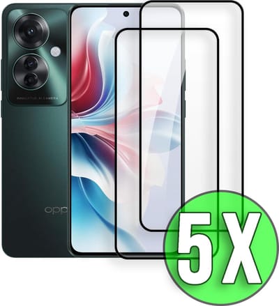 Casemania Glas Geschikt voor Oppo Reno 11F - Reno 11 F - Screenprotector Glas Gehard - Tempered Glass - Volledige Bescherming - 5 Stuks