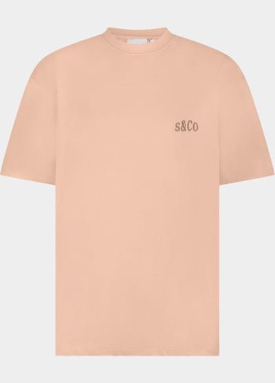 Supply & Co. T-shirt korte mouw Oranje Cooper T-shirt With Backprint SCO26118CO05/8003
