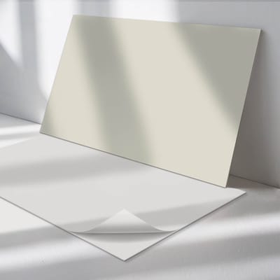 Wallfluent Vinyl Wandpaneel - Mastiek Zelfklevend Muurpaneel - 100 cm x 50 cm - Romig Vinyl Wandpaneel - Verpakking van 1 stuk - Rechthoekig Wandbekleding Vinyl - Patroon Wandpaneel - Vinyl Wandbekleding - Wandpaneel Keuken en Badkamer