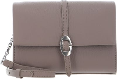 COCCINELLE Leren Schoudertas Dorian Mini Bag Grained Leather Warm Taupe