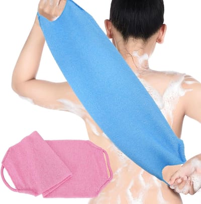 Set van 2 Luffa Sponsen met Handvat, Perfect voor Douche en Bad, Ideaal voor Lichaamsverzorging, Exfoliatie en Reiniging