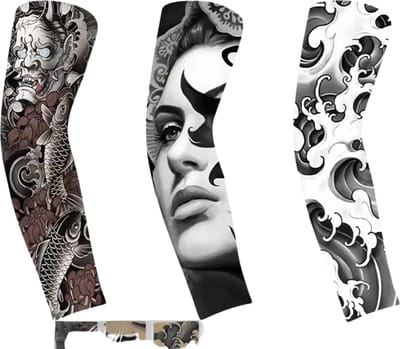 Livano Tattoo Sleeve - Voor Volwassenen - Mouw - Tatoeage - Arm Warmer - Zonbescherming - UV Beschermend - 3 Paar
