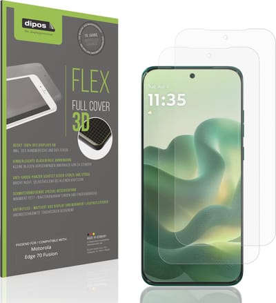 dipos FLEX – 2x Matte Screenprotector geschikt voor Motorola Edge 70 Fusion | Volledige Schermbescherming | Case-Friendly
