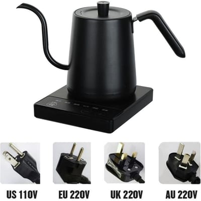 110V/220V Elektrische Waterkoker Zwanenhalskan Handmatige Koffiezetter Thermoskan Smalle Mond Kannen Slimme Waterkoker Theepot 1000W Decor 220V voltage&us