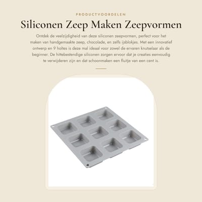 Dailygoods- Siliconen Mal 9 Holtes - Hittebestendig - Herbruikbaar - Zacht - Eenvoudig te Reinigen - Voor Zeep/Cupcakes - Zeepvorm