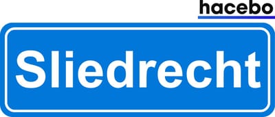 Hacebo - Plaatsnaam Sticker - 29x10 CM - Sliedrecht sticker - Verkeersborden sticker - grappige cadeaus - Sliedrecht
