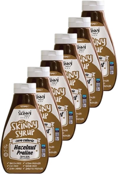 Skinny Food Co | Zero Calorie Syrup | Hazelnut Praline | 6 stuks | 6 x 425 ml