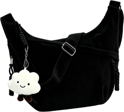 Dames Schoudertas, Grote Crossbody Tas met Verstelbare Schouderriem, Stijlvolle Moon Bag voor Werk, School, Reizen en Winkelen