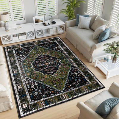 Muratap Picasso paloma vintage vloerkleed multi / groen laagpolig- 80x150 cm