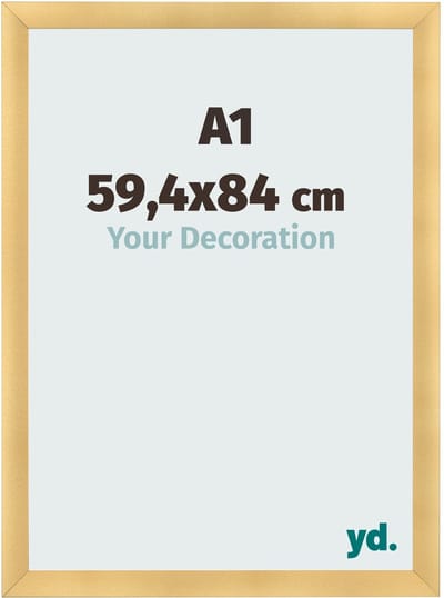 Your Decoration - Fotolijst A1 59,4x84 cm - MDF - Goud Mat - Pisa