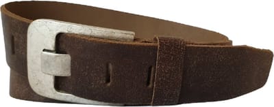 Leren Riem - Crack Bruin - 5 cm breed - maat 95 (totale lengte 110) - 100% Echt Leer - Heren Riem - Dames Riem