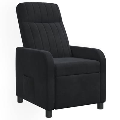 vidaXL - Recliner - Zwart - fluweel
