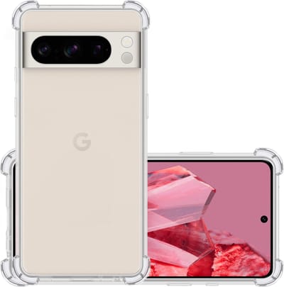 Hoesje - Geschikt voor Google Pixel 8 Pro - Sterk & Shockproof - Siliconen Case - Back Cover - Telefoon Hoes Shock Proof - Transparant
