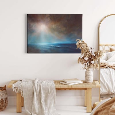 Canvas print DD123075 PowerQuiet A.S. Création 0,7 x 0,5 m Blauw Kantoor Hal/Gang Keuken Slaapkamer Woonkamer