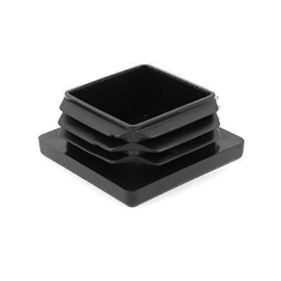 16 Stuks - Vierkante Buis Einddoppen en Stoppers voor Tafel- en Stoelpoten (70 mm, Zwart)