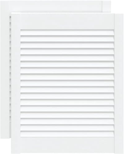 Set van 2 Lamellendeuren voor Kast of Kamer Grenenhout Wit