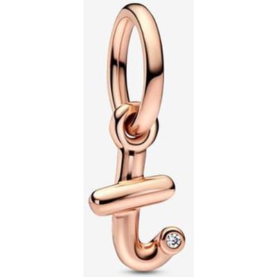 Nieuwe 925 Sterling Zilver Rose Goud Serie Letter Kralen Hanger Past Originele Pandora Armband Diy Exquise Sieraden Cadeau beige
