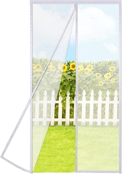 Magnetisch Vliegengordijn - Horndeur Gaas - Frisse Lucht Binnen - Automatische Sluiting - 110x180cm - Wit