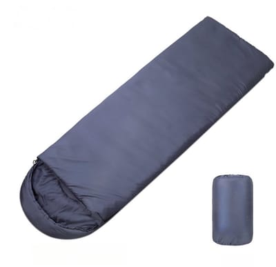 Slaapzak in envelopstijl voor kamperen en reizen in de buitenlucht, warme katoenen slaapzak voor de winter, ultralicht en draagbaar,Smogblauw