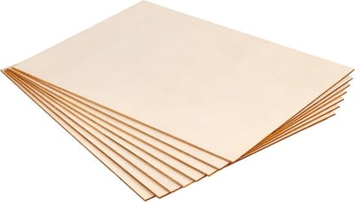 A3 multiplexplaten 3 mm dik - 8 stuks onafgewerkt voor knutselen, schilderen en graveren (420 x 300 mm)
