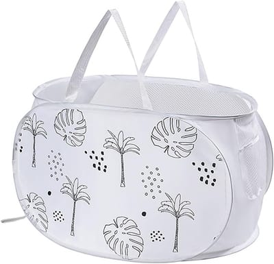 Vouwbare Wasmand 35x35x68cm – Mesh Pop-Up Wasmand met Schattige Print, Ideaal voor Badkamer, Kinderkamer en Studentenhuis
